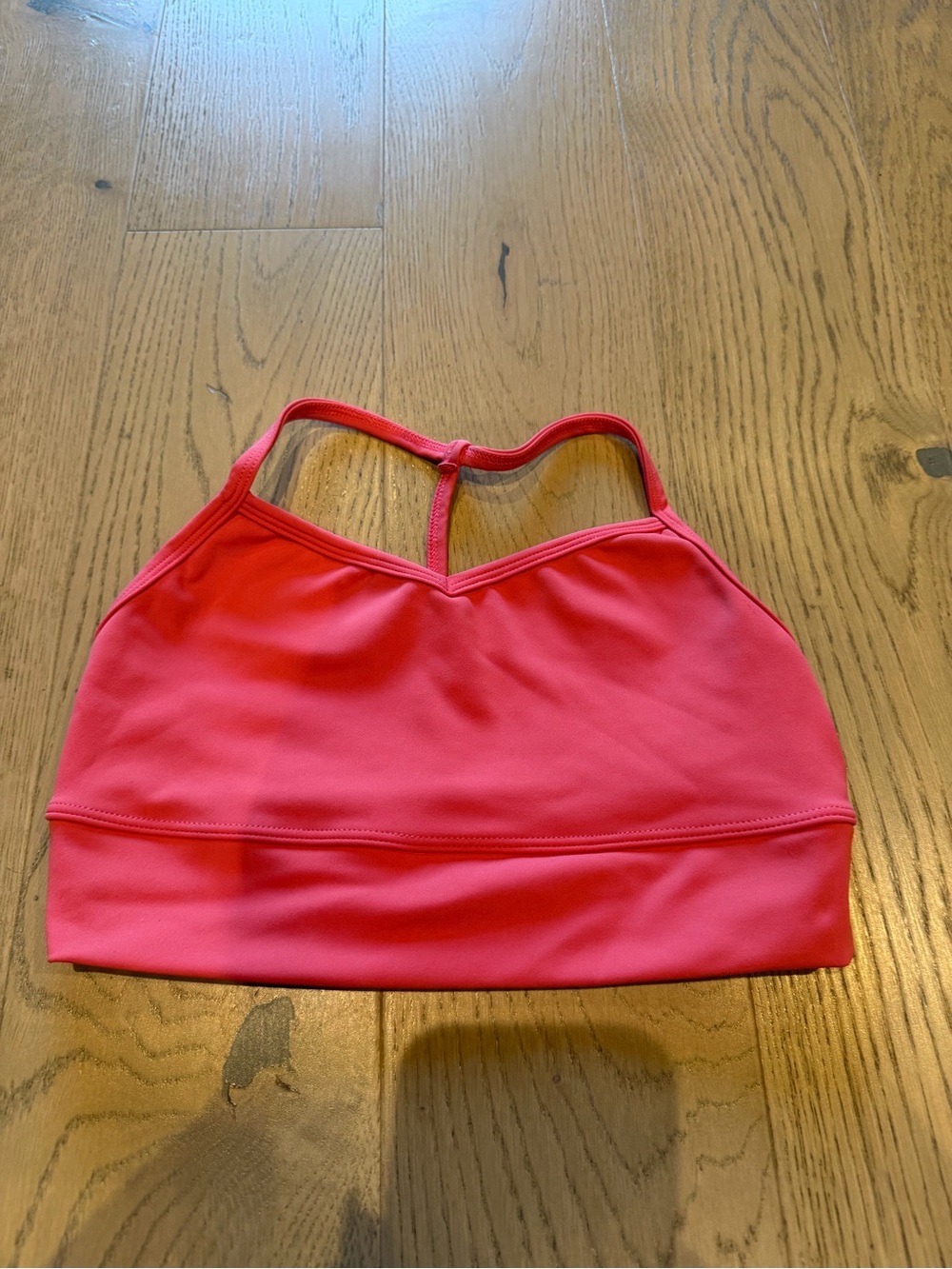 Women's Pink Strappy Sports Bra - Comfortable Support